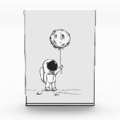 月の気球の宇宙が付いている宇宙の宇宙飛行士は主演します フォトブロック (正面)