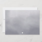 月の水のカラーカードでの誕生発表 案内状 (裏面)