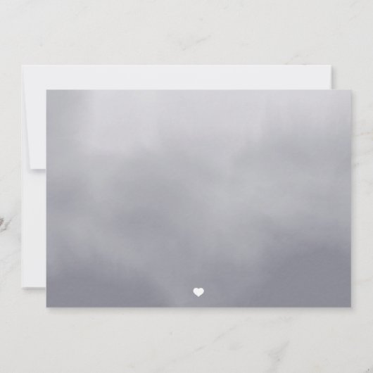 月の水のカラーカードでの誕生発表 案内状 (裏面)