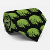 月の水のクマの緑のおもしろいタルディグレード ネクタイ (ロール)