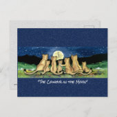 月の水の色のお洒落はがきクーガー ポストカード (正面/裏面)