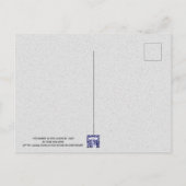 月の水の色のお洒落アートのウサギ ポストカード (裏面)