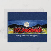 月の水の色のハガキお洒落のラディバグ ポストカード (正面/裏面)