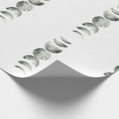 月の水彩画段階 ラッピングペーパー (角)