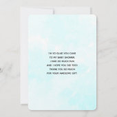 月の水色から可愛いライオン魚釣り サンキューカード (裏面)