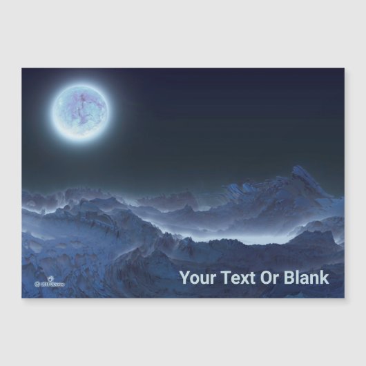 月の氷の凍ってい惑星 (正面)