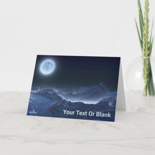 月の氷の凍ってい惑星 カード (正面)