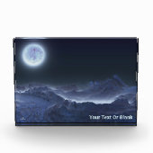 月の氷の凍ってい惑星 フォトブロック (正面)