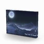 月の氷の凍ってい惑星 フォトブロック (右)