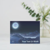 月の氷の凍ってい惑星 ポストカード (スタンド正面)