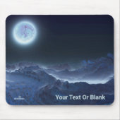月の氷の凍ってい惑星 マウスパッド (正面)