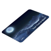 月の氷の凍ってい惑星 マグネット (左側)