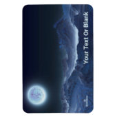 月の氷の凍ってい惑星 マグネット (縦)