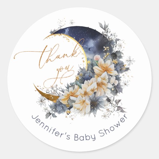 月の海軍の金ゴールドは君をホイル感謝していする ラウンドシール (正面)