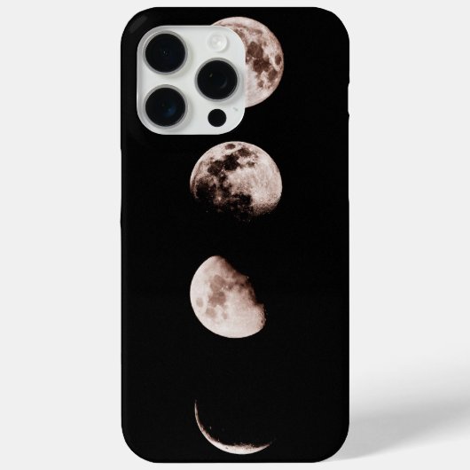 月の満ち欠けのウォールアート - 天体のホームデコレーション Case-Mate iPhoneケース (裏面)