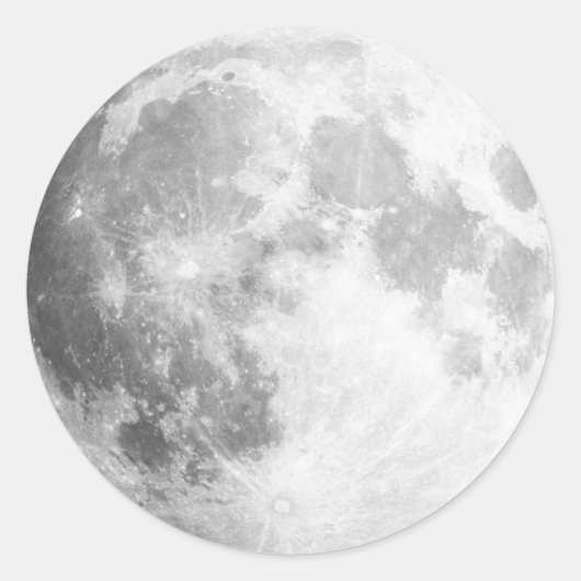 月の満ち欠けステッカー / 満月ステッカー ラウンドシール (正面)
