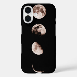月の満ち欠け ウォールアート - 天体モチーフのインテリア iPhone 16ケース