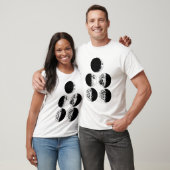 月の満ち欠け 天文学 宇宙アート イラスト Tシャツ (ユニセックス)