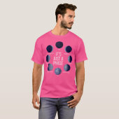 月の満ち欠け 天文学 Tシャツ (正面フル)