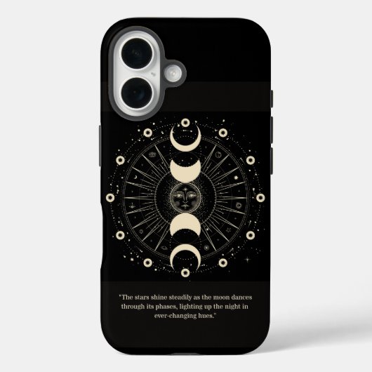 月の満ち欠け: Celestial Harmony iPhoneケース Case-Mate iPhoneケース (裏面)