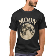 月の満ち欠けTシャツ – シンプルで宇宙風