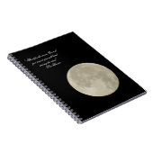 月の満月の写真ポケットmoleskinのための撮影 ノートブック (右側)