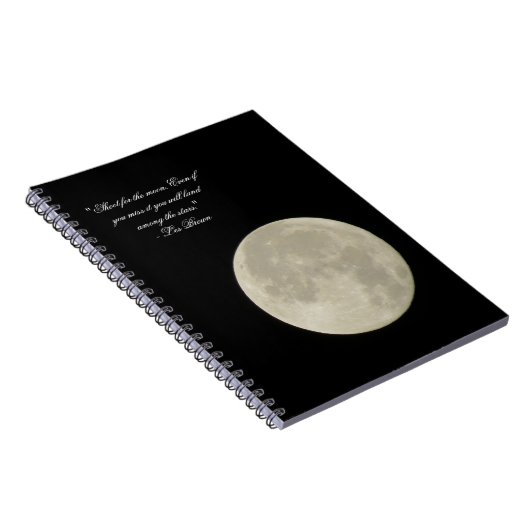 月の満月の写真ポケットmoleskinのための撮影 ノートブック (右側)