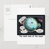 月の漫画のギフトの暗おもしろいい側面 ポストカード (正面/裏面)