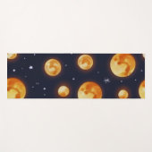 月の火のパターン ヨガマット (正面(横))