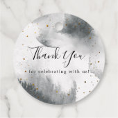 月の灰色の空の赤ちゃんシャワーの上で フェイバータグ (裏面)