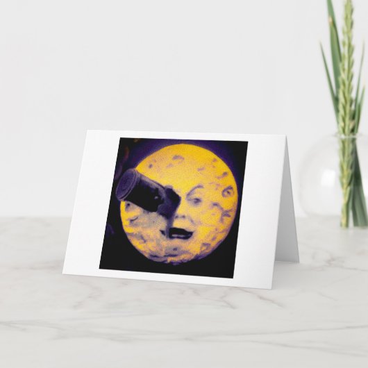 月の熟睡の紫色の悪夢への旅行 カード (正面)