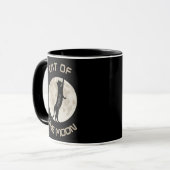 月の猫のパーソナライズされた名前 マグカップ (正面左)