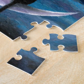 月の猫581の黒猫 ジグソーパズル (側面)