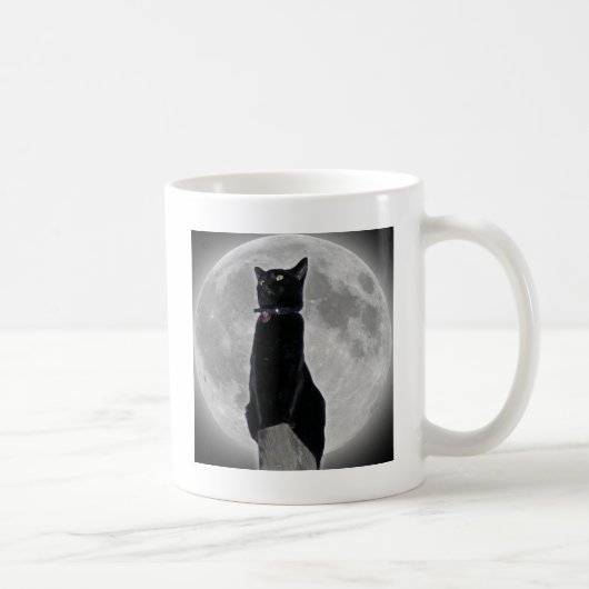月の猫 コーヒーマグカップ (右)