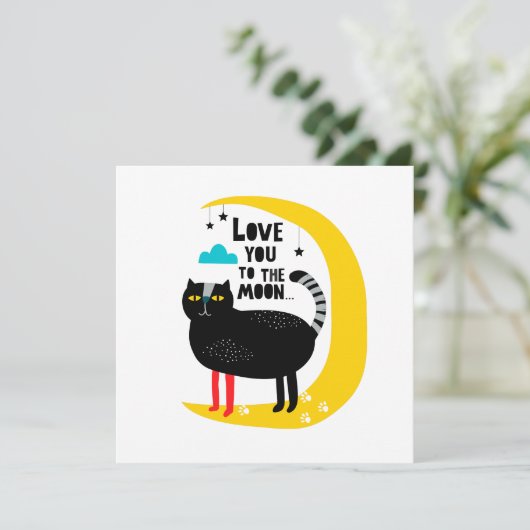 月の猫 サンキューカード (スタンド正面)