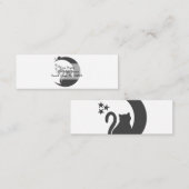 月の猫-背景色の選択 スキニー名刺 (正面/裏面)