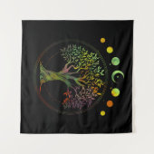 月の生命相の木 タペストリー (正面(横))