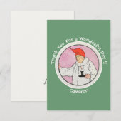 月の男のマザーグースの誕生日パーティーグッズ サンキューカード (正面/裏面)