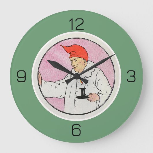 月の男のマザーグースの誕生日パーティーグッズ ラージ壁時計 (正面)