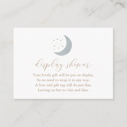 月の男の子の上でシャワーを表示シャワー エンクロージャーカード (正面)