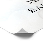 月の男の子の上で青い赤ちゃんシャワーへようこそ ポスター (角)