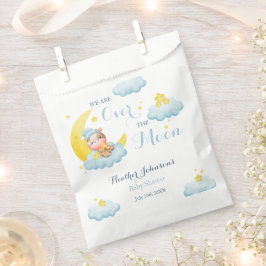 月の男の子の牛の赤ん坊のシャワーの上 フェイバーバッグ