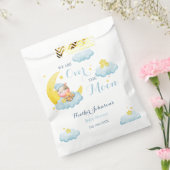 月の男の子の牛の赤ん坊のシャワーの上 フェイバーバッグ (封をした状態)