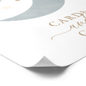 月の男の子の赤ちゃんシャワーのカードとプレゼント ポスター (角)