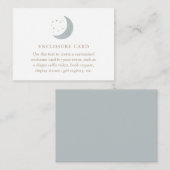 月の男の子の赤ん坊のシャワー越え エンクロージャーカード (正面/裏面)