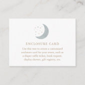 月の男の子の赤ん坊のシャワー越え エンクロージャーカード (正面)