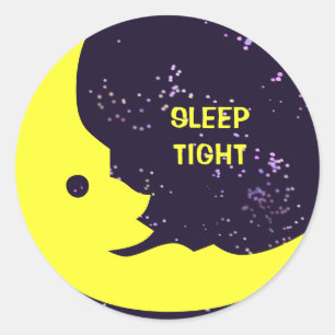 月の男の睡眠タイト ラウンドシール