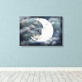 月の男 キャンバスプリント (インサイチュ (ウッドフロア))