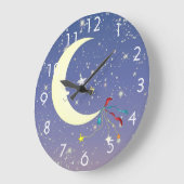 月の男 ラージ壁時計 (傾斜)