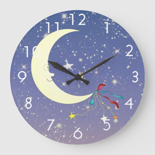 月の男 ラージ壁時計 (正面)